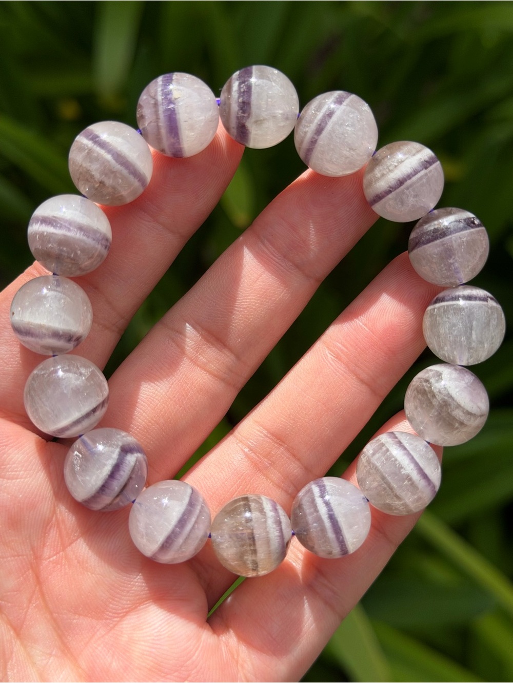 13mm unique banded dream amethyst bracelet 1730